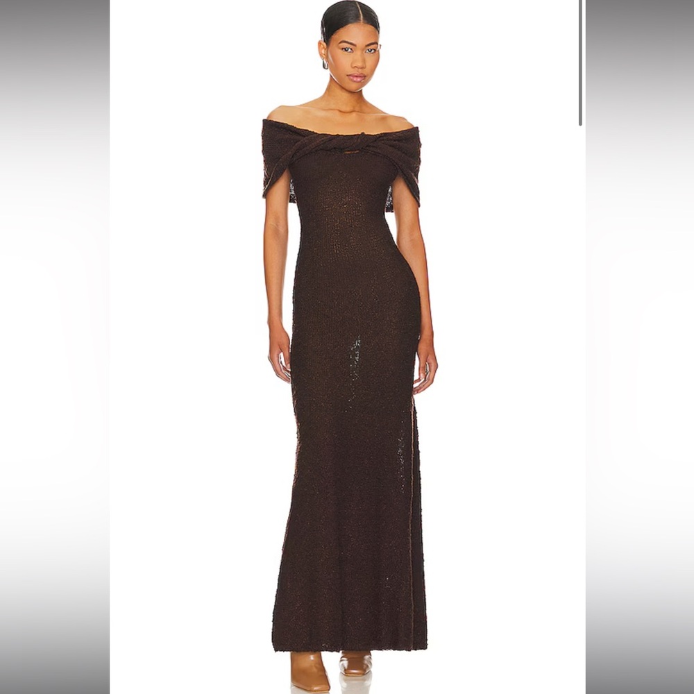 Caley Maxi Dress in Dark Brown
LPA